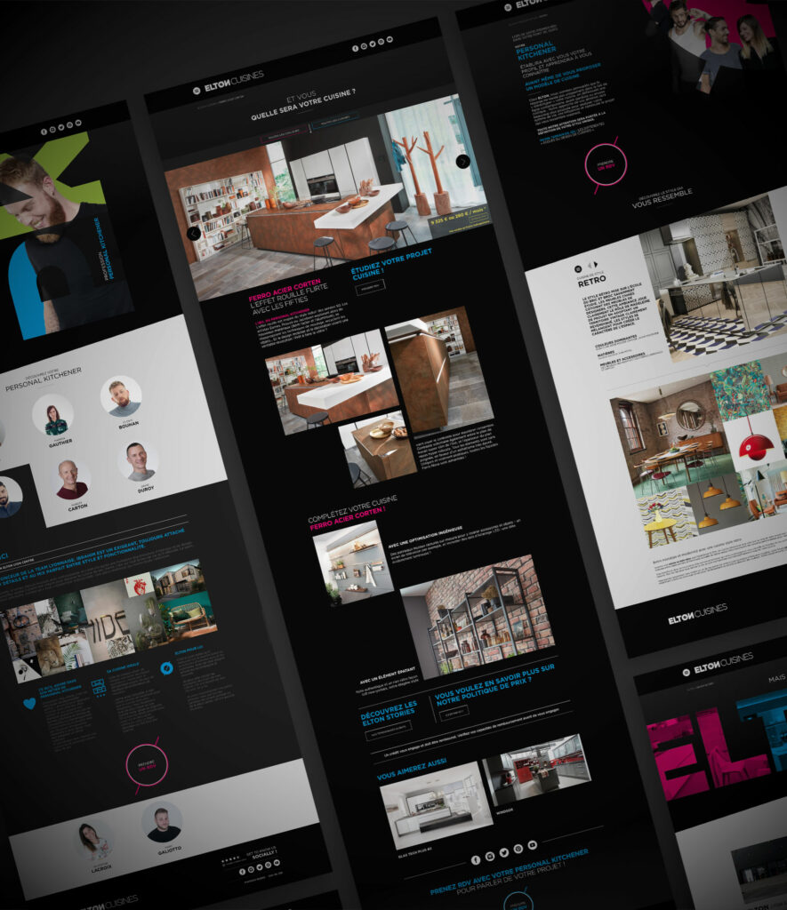 aperçu pages du site Elton Cuisines