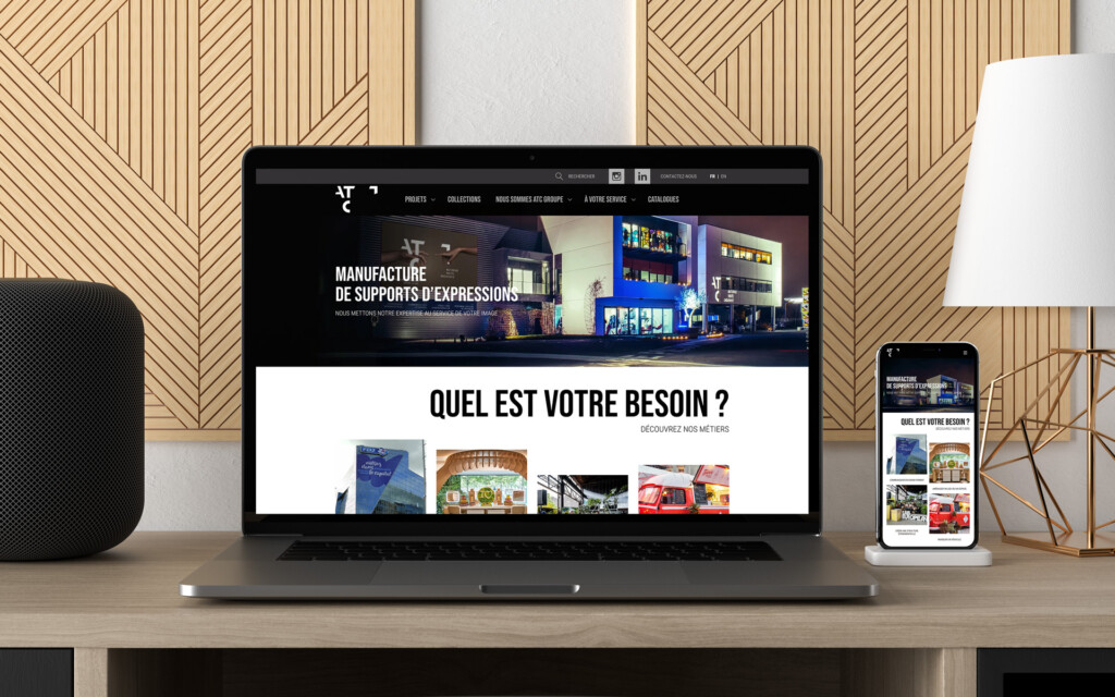 homepage du site ATC Groupe
